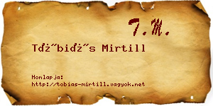 Tóbiás Mirtill névjegykártya